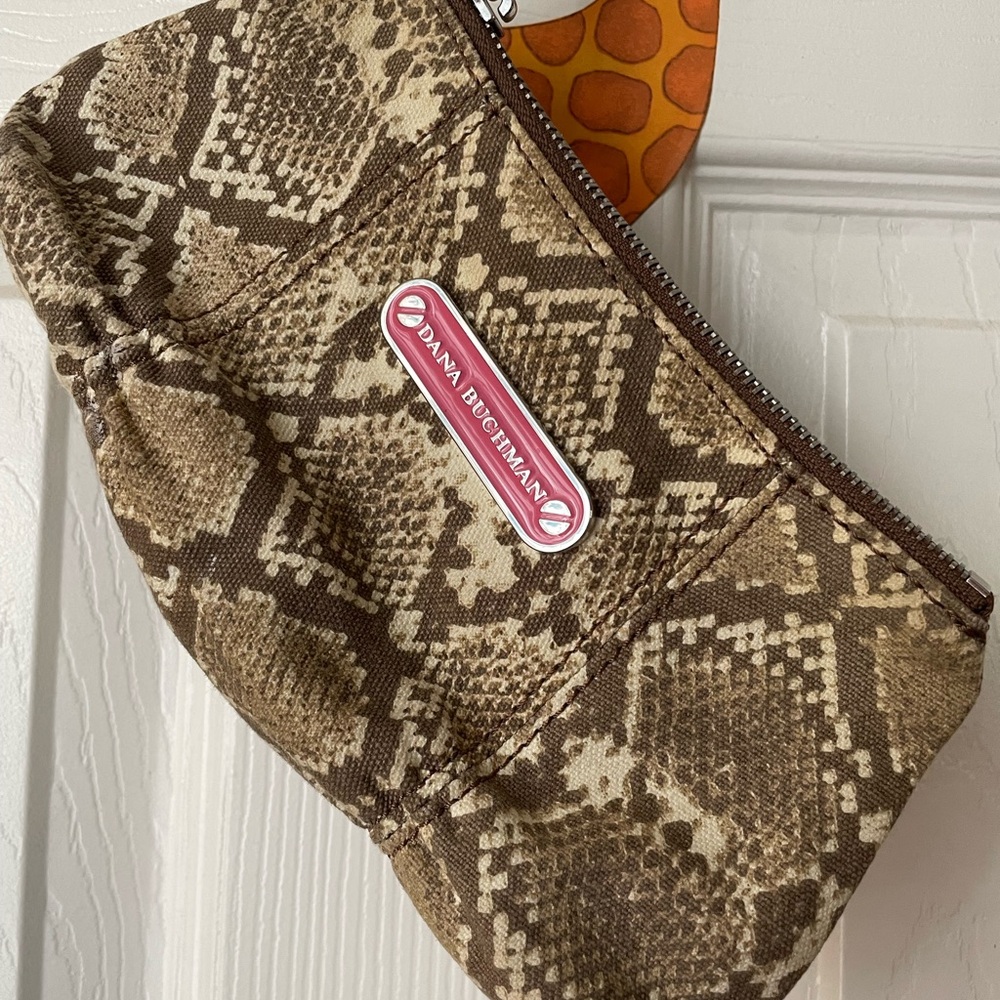 Dana Buchman Gray and Brown Patterned Bag